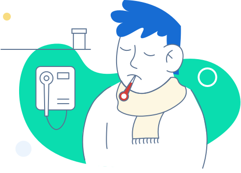 Gravie Comfort_Sick Illustration