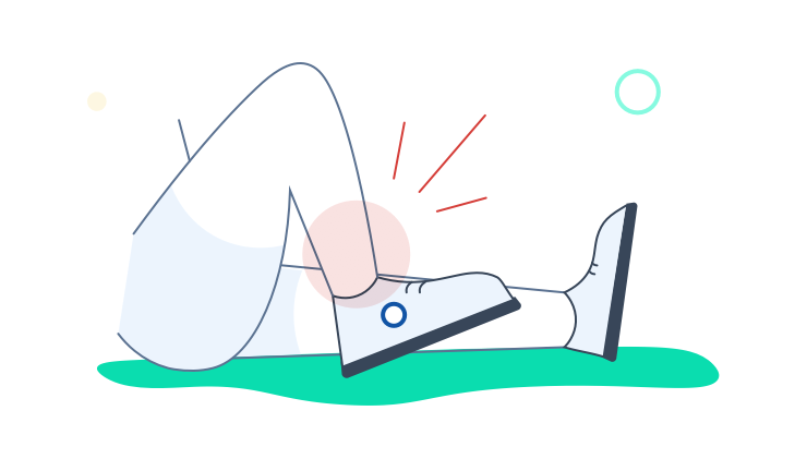 Hurt ankle illustration