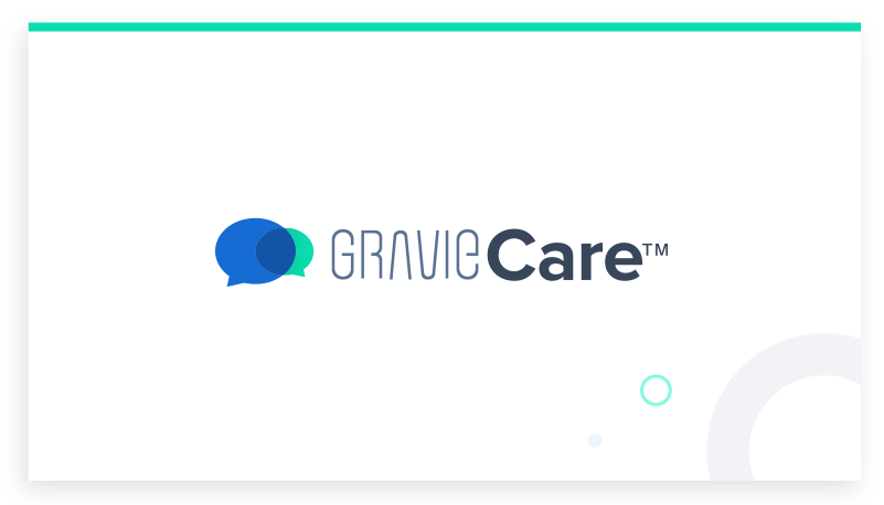 Gravie Care™  logo.